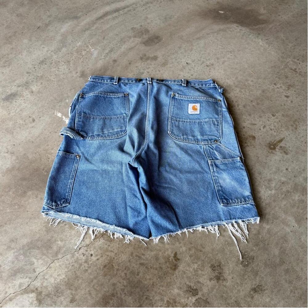 Carhartt Blue Denim Cut Off Shorts